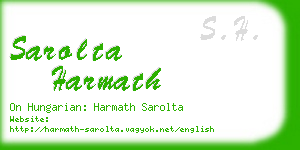 sarolta harmath business card